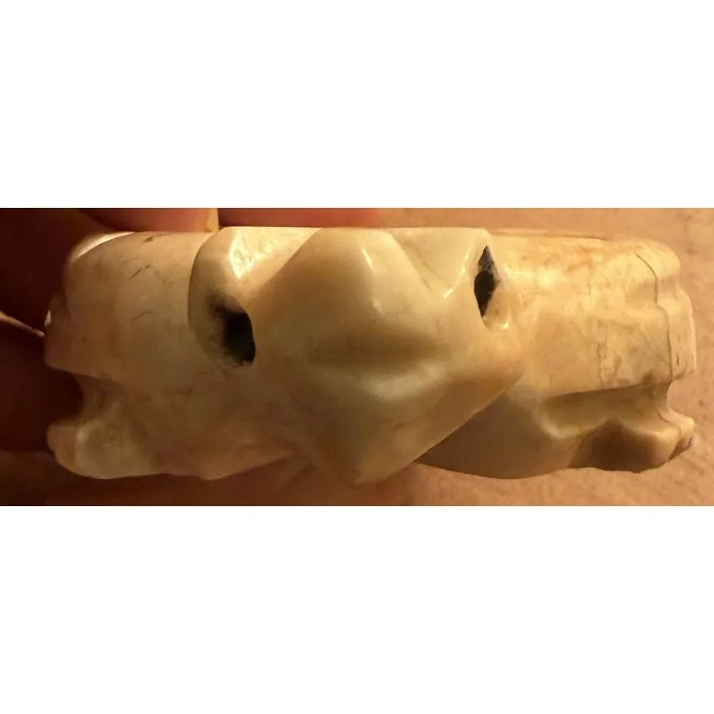 Vintage Turtle Trinket Dish/ Ashtray Carved Natural Marble‎